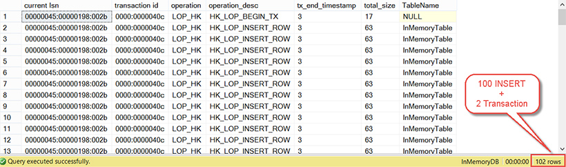 See logging of In-Memory OLTP in SQL Server.