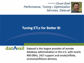 Tuning ETLs for Better Bi